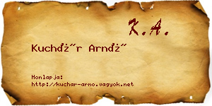 Kuchár Arnó névjegykártya